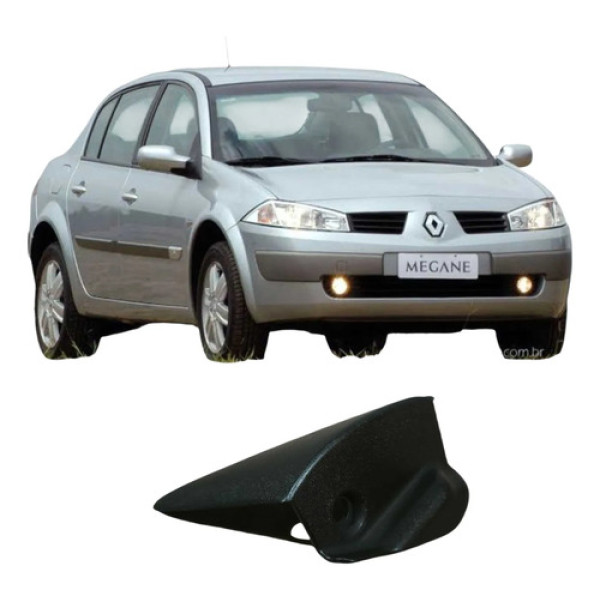 Moldura Interna Do Retrovisor Esq Megane 2009 8200073430 Ori Preto