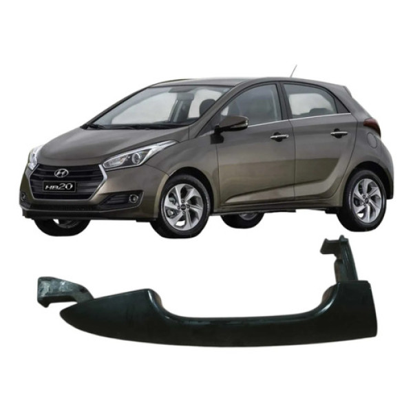 Maçaneta Traseira Esquerda Hyundai Hb20 2016 1.0 3c Original Preto Traseira