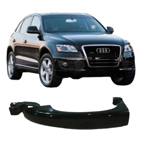 Maçaneta Porta Dianteira Esquerda Audi Q5 2012 8t0837205a Preto Dianteira
