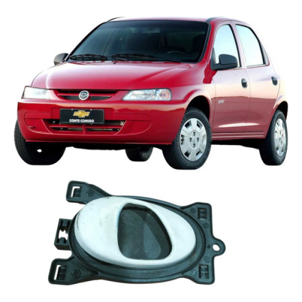 Maçaneta Dianteira Direita Chevrolet Celta 2004 Original Branco Dianteira