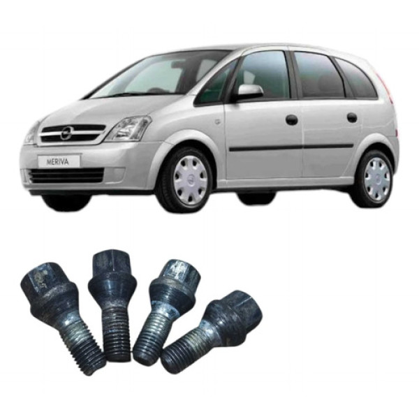 Jogo Parafuso 17 Roda Chevrolet Meriva 2012 1.4