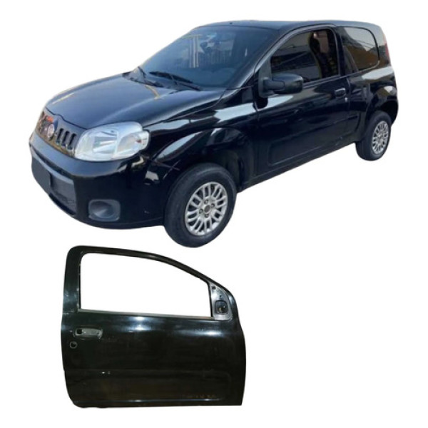 Porta Dianteira Direita  Fiat Uno 2014  Original Dianteira Direita Preto