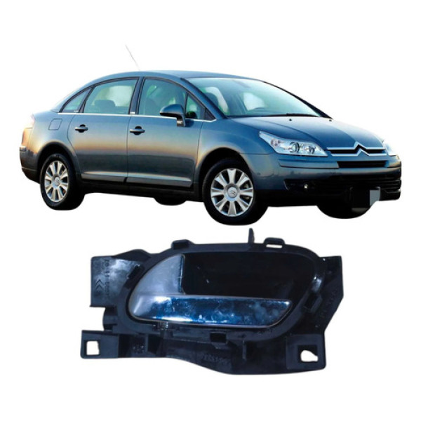 Maçaneta Traseira Esquerda Citroën C4 2009 Original Preto Traseira