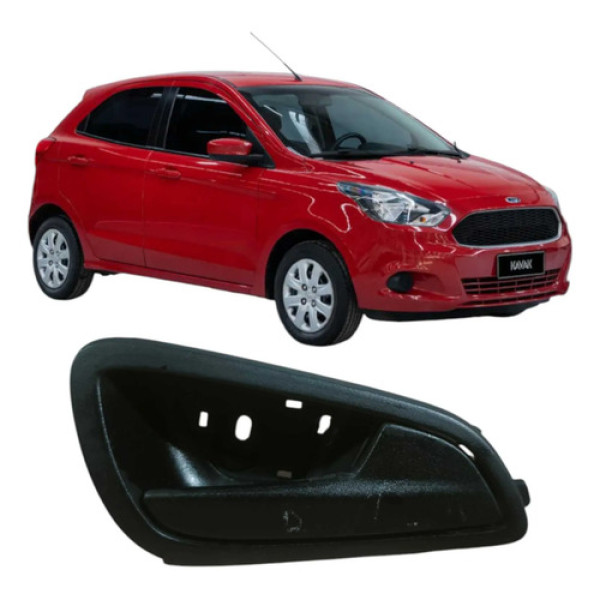 Maçaneta Interna Traseira Direita Ford Ka 2019 E3b5a22660 Preto Traseira
