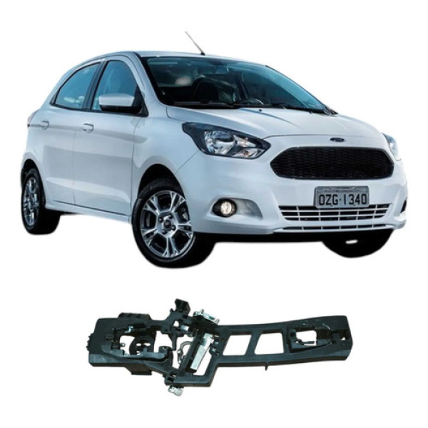 Suporte Macaneta Dianteira Direita Ford Ka 2015 Dn15a224a36b Preto Dianteira