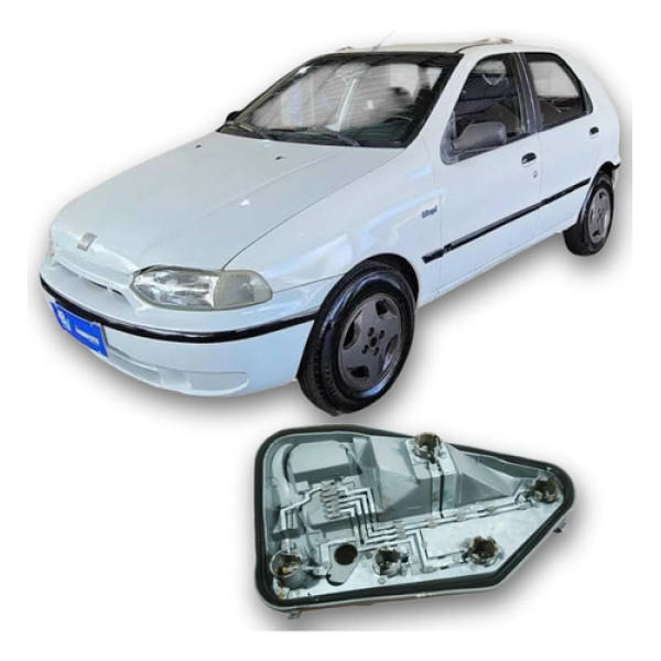 Circuito Soquete Traseiro Direito Fiat Palio 1997 Original Direito/passageiro Prateado