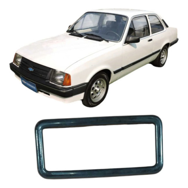 Moldura Maçaneta Interna Dianteira Esquerda Chevette 1989 2p Branco Dianteira
