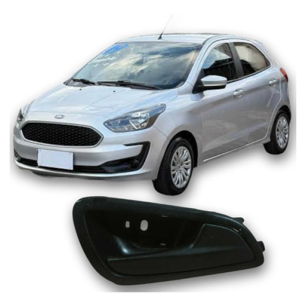 Maçaneta Dianteira Direita Ford Ka 2019 1.0 3c Original Preto Dianteira