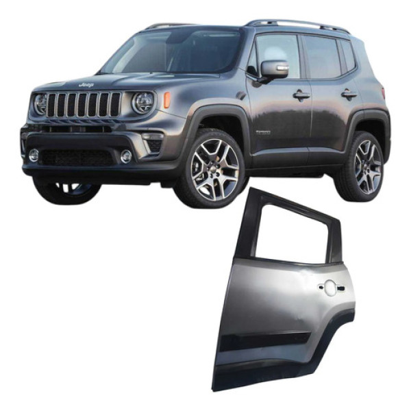 Porta Traseira Esquerda Jeep Renegade 2015- 2019 097a892 Traseira Esquerdo Cinza