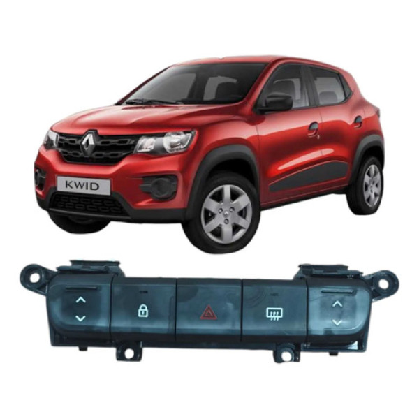Moldura Botão Pisca Alerta Kwid 1.0 3c 2018 252906226r Preto