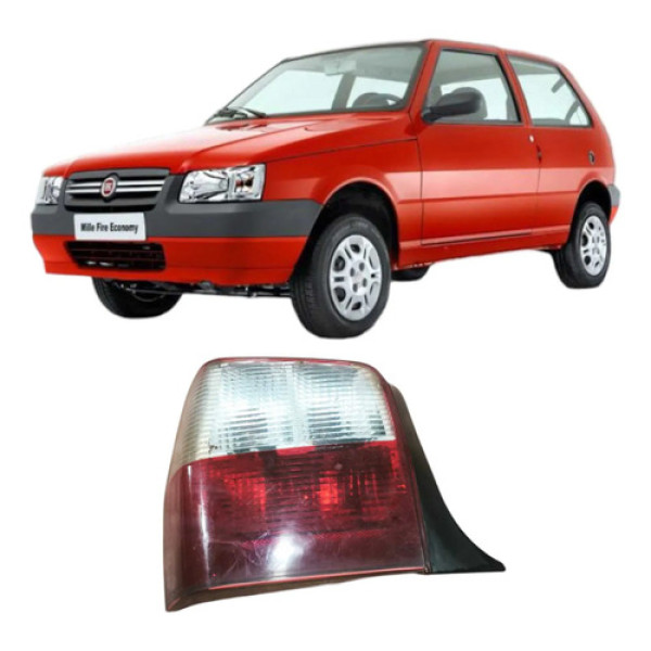 Lanterna Traseira Esquerdo Fiat Uno Mille 1.0 2p 51738069 Esquerdo/motorista Vermelho