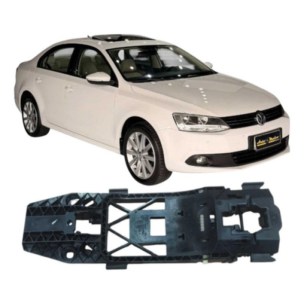 Suporte Maçaneta Dianteira Direita Vw Jetta 2013 5n0839885h Branco Dianteira