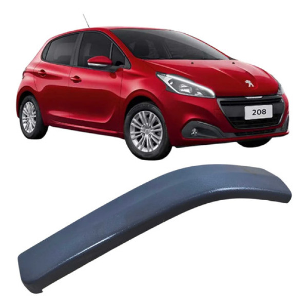 Acabamento Puxador Porta Traseiro Direito Peugeot 208 2019 Preto