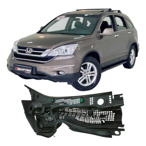 Grade Churrasqueira Esquerda Honda Crv 2010 2.0 Original Preto Plástico Texturizado