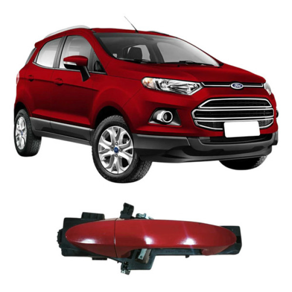 Maçaneta Externa Traseira Esquerda Ford Ecosport 2016 Preto Traseira