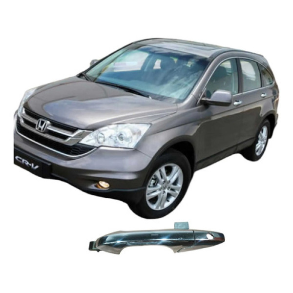 Maçaneta Dianteira Esquerda Honda Cr-v 2010 2.0 Original Prateado Dianteira