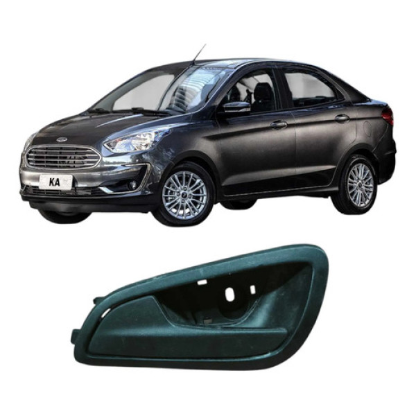 Maçaneta Porta Traseiro Esquerda Ford Ka 2020 1.0 Original Preto Traseira