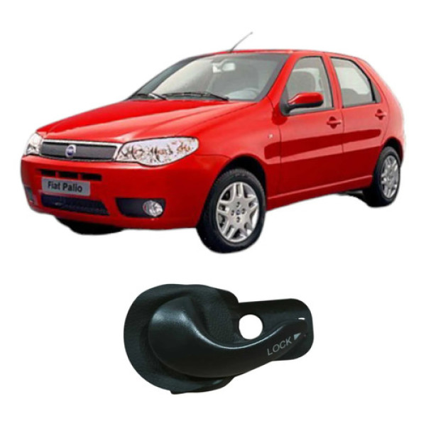 Maçaneta Interna Dianteira Direita Fiat Palio 2006 Original Preto Dianteira
