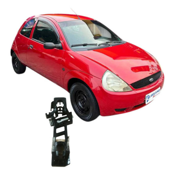 Suporte Maçaneta Esquerda Ford Ka 2005 1.0 2p Original Preto Dianteira
