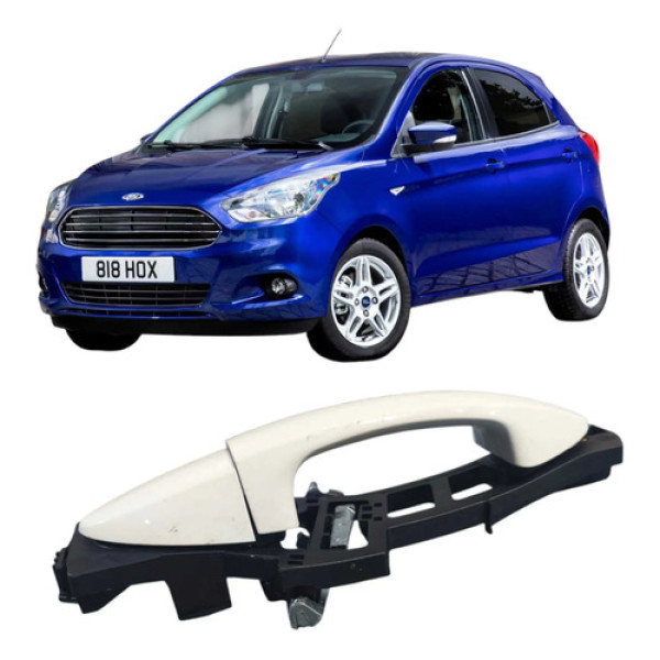 Maçaneta Dianteira Direita Ford Ka 3c 2017 -2019 Original Branco Dianteira