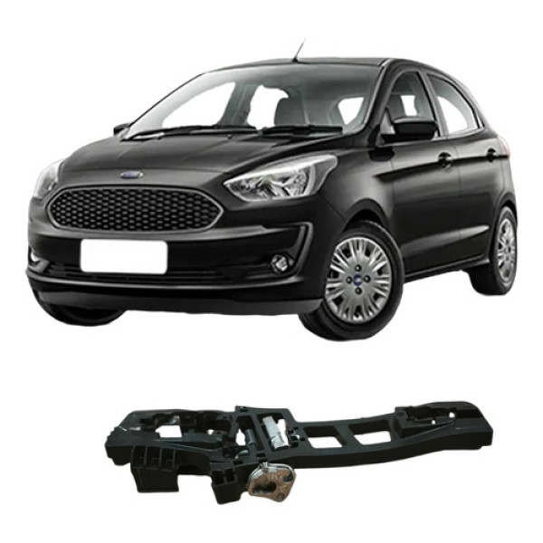 Suporte Maçaneta Traseira Esquerda Ford Ka 2021 Ja6ba224a37a Preto Traseira