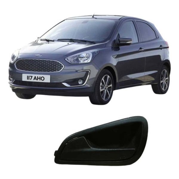 Maçaneta Traseira Esquerda Ford Ka 2019 1.0 3c E3b5a22601adw Preto Traseira