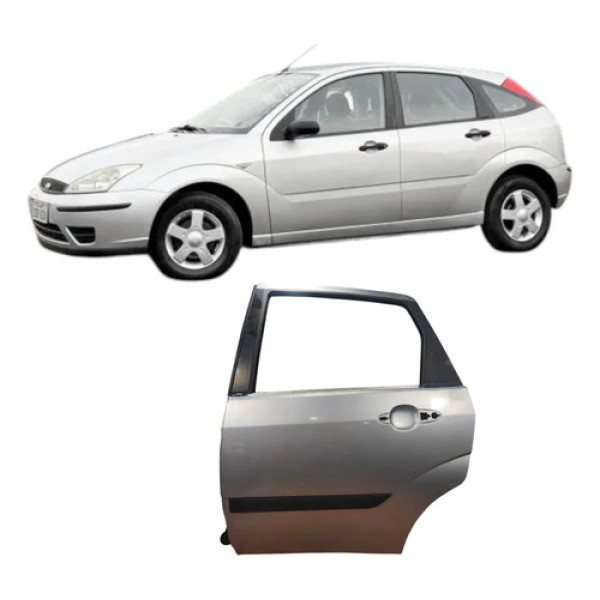 Porta Traseira Esquerda Cinza Ford Focus 1.6 2001 Original Traseira Esquerdo Cinza