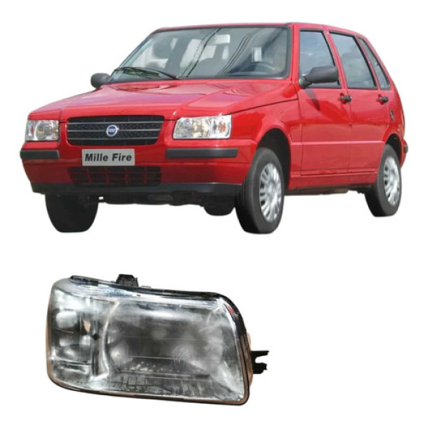 Farol Dianteiro Direito Fiat Uno 2004 1.0 Original  Direito/passageiro