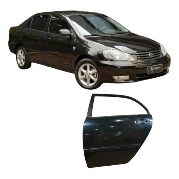 Porta Traseira Esquerda Toyota Corolla 2004 1.8 Original Traseira Esquerdo Preto