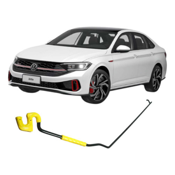 Vareta Haste Do Capô Dianteiro Jetta 2023 2.0 Original Preto E Amarelo