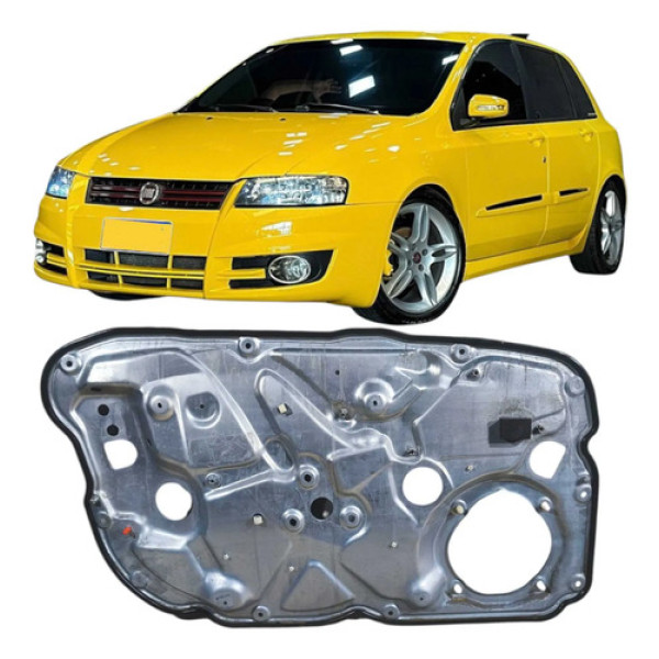 Suporte Máquina Vidro Dianteiro Direito Fiat Stilo 2009 Prateado
