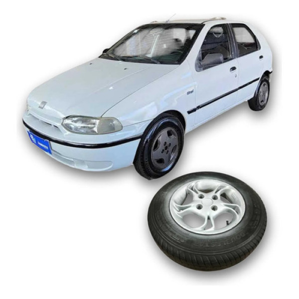 Roda Liga Leve Fiat Palio 1997 1.0 Original  Preto