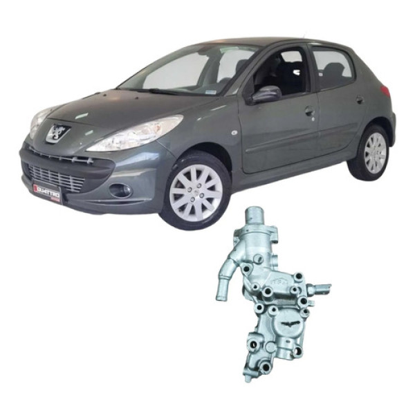 Carcaça Válvula Termostática Peugeot 207 2009 1.4 Original