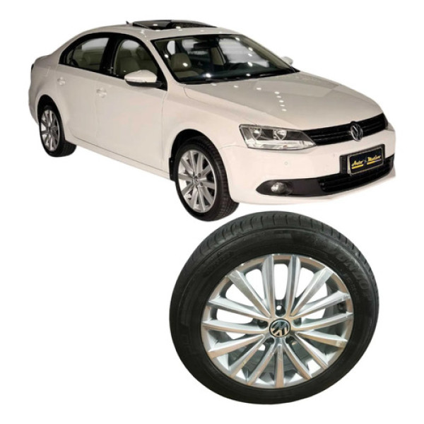 Roda Liga Aro 17 5furos Volkswagen Jetta 2013 2.0 Original Prateado