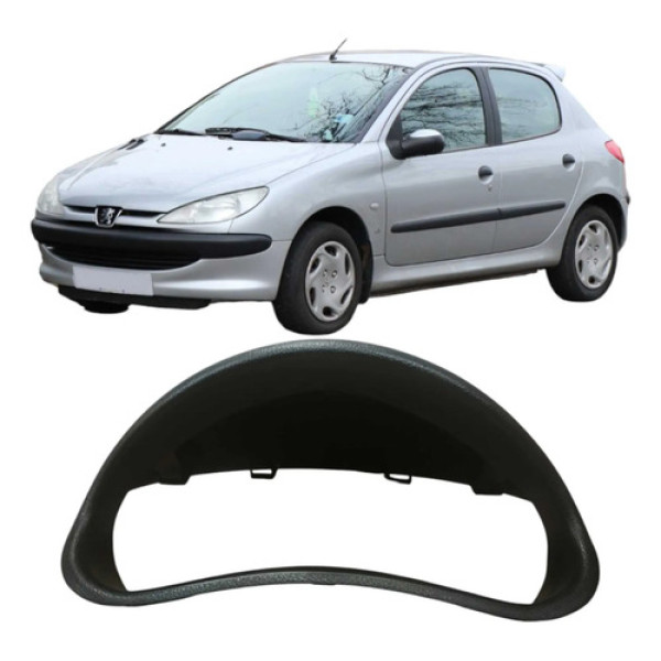 Moldura Painel Instrumentos Peugeot 206 2002 96242332yk Preto