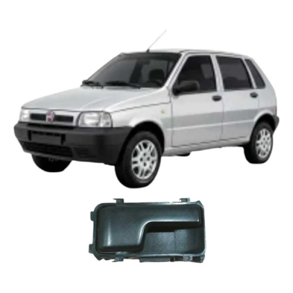 Maçaneta Interna Dianteira Direita Fiat Uno 2005 59617230 Preto Dianteira