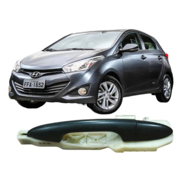 Maçaneta Externa Dianteira Direita Hyundai Hb20 2013 Preto Dianteira