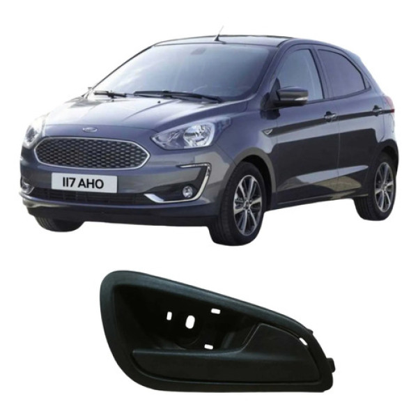 Puxador Maçaneta Interna Direito Ford Ka 2019 Original Preto Traseira