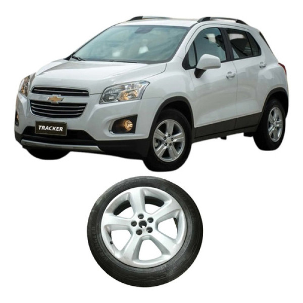 Roda Liga Aro 18 5furos Chevrolet Tracker 2015 1.8 Original Prateado