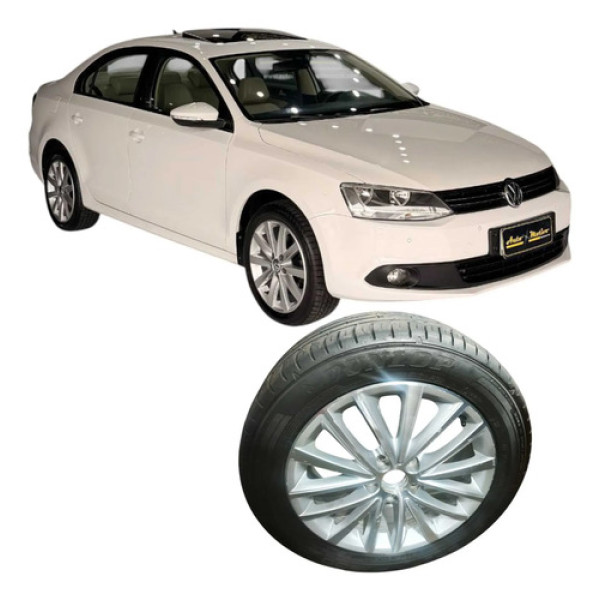 Roda Liga Aro 17 5furos Volkswagen Jetta 2013 2.0 Original Prateado