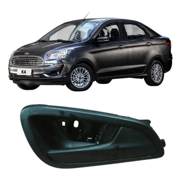 Maçaneta Porta Dianteira Direita Ford Ka 2020 1.0 3c  Preto Dianteira