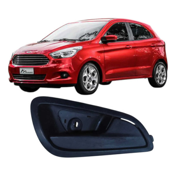 Maçaneta Interna Dianteira Direita Ford Ka 2015 E3b5a22660 Preto Dianteira