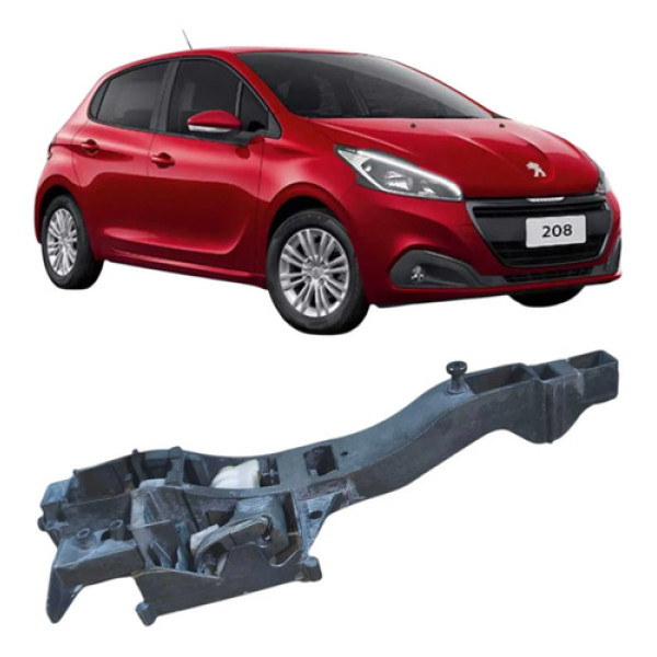 Suporte Maçaneta Externa Dianteira Esquerda Peugeot 208 2019 Preto Dianteira