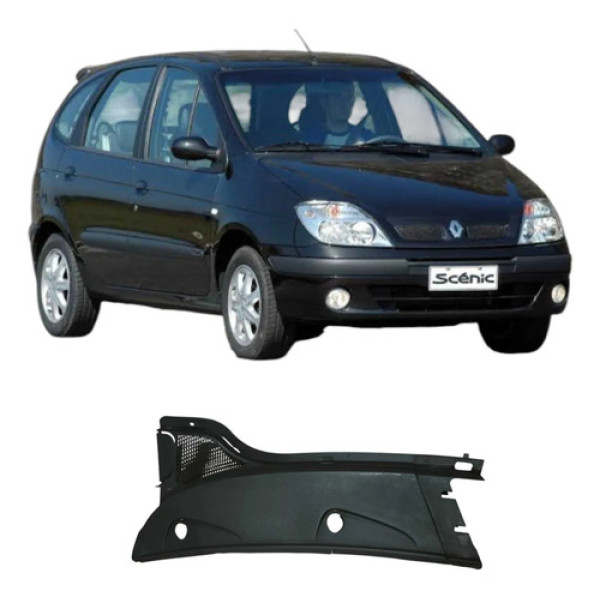Grade Churrasqueira Esquerdo Scenic 2003 Original 7700838521 Preto Fosco