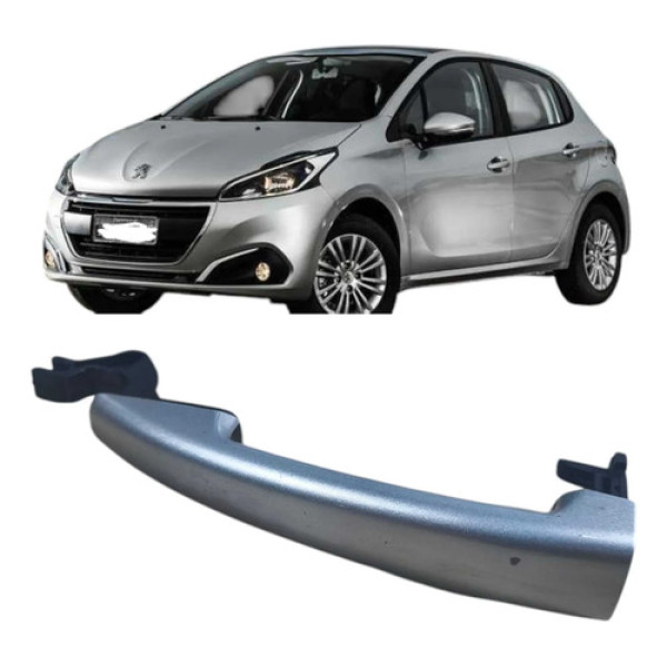 Maçaneta Externa Dianteiro Direito Prata Peugeot 208 2019 Cinza Dianteira