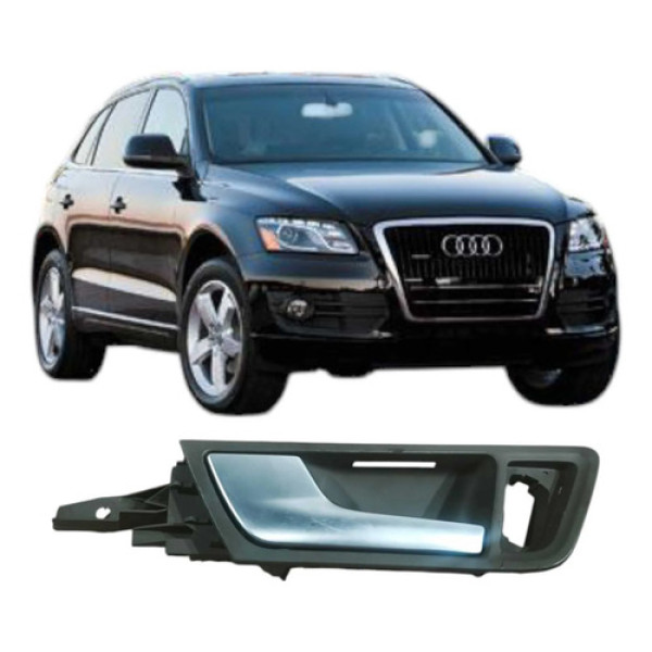 Maçaneta Porta Dianteira Esquerda Audi Q5 2012 8r0837019 Preto Dianteira