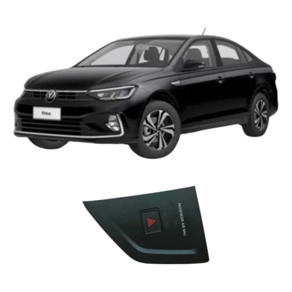 Botao Pisca Alerta Volkswagen Virtus 2020 2g0953509 Original Preto