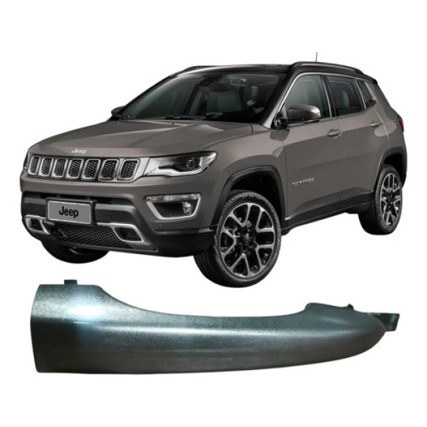 Maçaneta Traseira Esquerda Jeep Compass 2020 2.0 Original Cinza Traseira