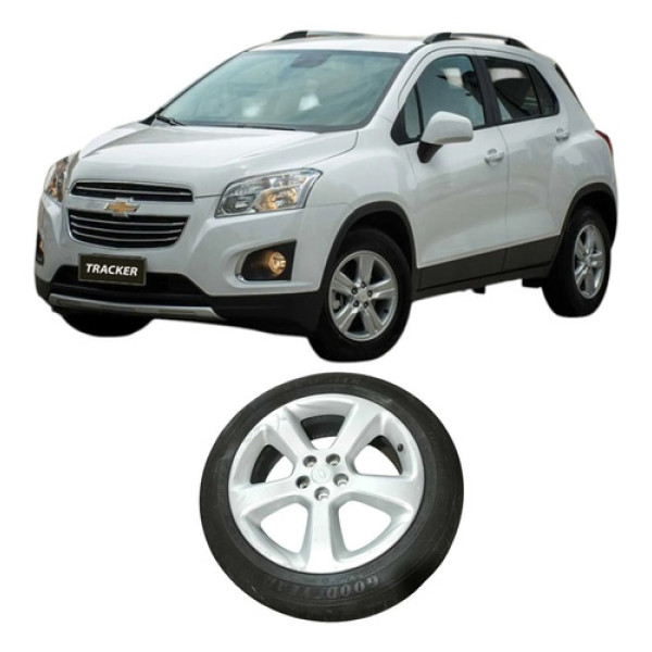 Roda Liga Aro 18 5furos Chevrolet Tracker 2015 1.8 Original Prateado