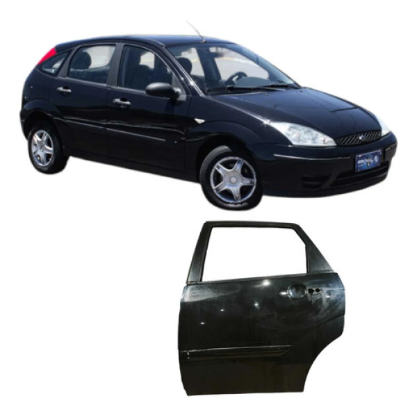 Porta Traseira Esquerda Ford Focus 2009 1.0 Original Traseira Direito Preto
